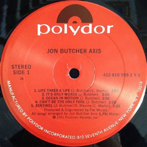 Jon Butcher Axis By The Jon Butcher Axis Lp With Recordsale Ref