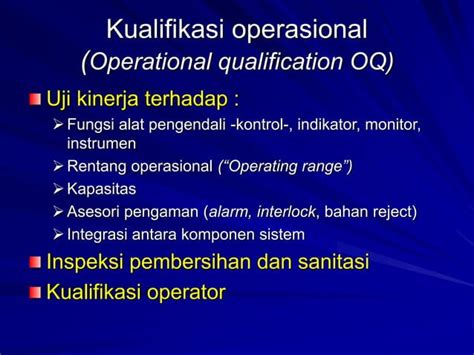 Kualifikasi Dan Validasi Alat Dan Mesin Di Industri Farmasi Ppt