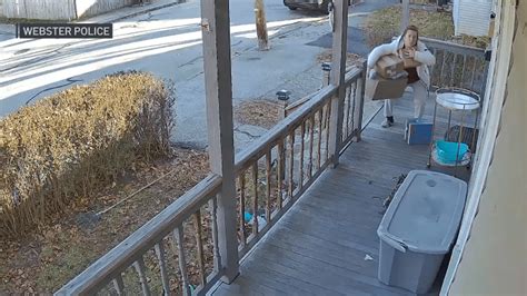 Webster Ma Porch Pirate Video Woman Seen Stealing Packages Nbc Boston