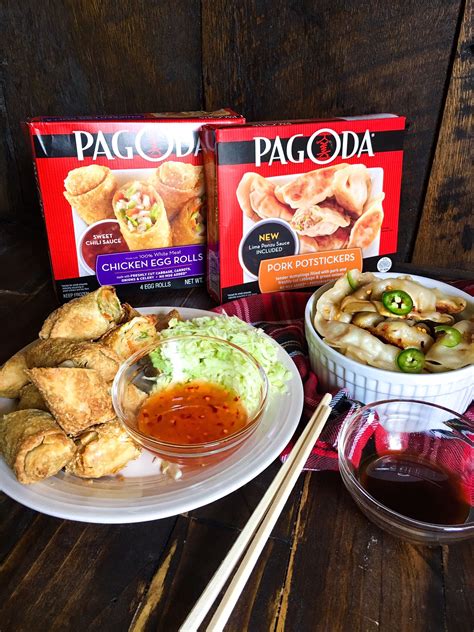 Pagoda Snacks Appetizer Recipes Pork Potstickers Rice Cakes