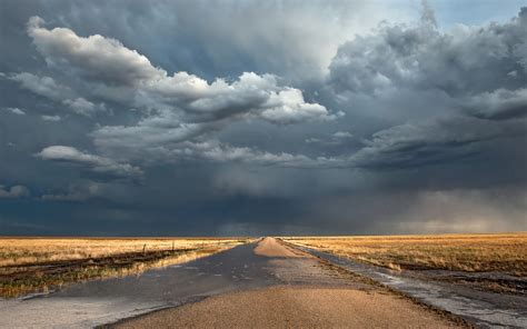 Wallpaper Sunlight Landscape Sea Nature Sky Field Road Storm