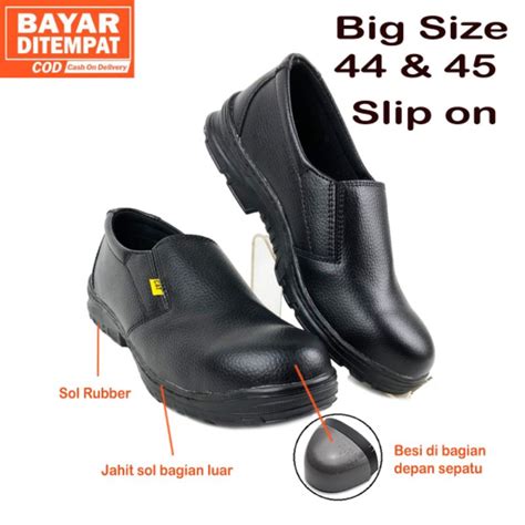 Jual Sepatu Safety Pria Big Size 44 Dan 45 Slip On Sefty Model