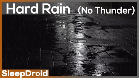 Heavy Night Rain Sounds For Sleeping ~ 10 Hours Of Raindrops Hard Rain