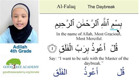 Learn The Meaning Of Surah Al Falaq 113 The Daybreak Youtube