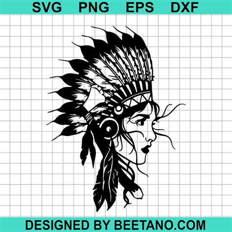 American Native Woman Svg African American Svg Native American