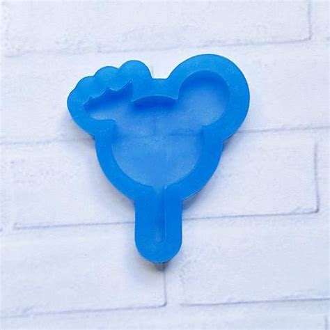 Molde De Silicone Infinito Chaveiro Pirulito Cabe A De Mickey Para