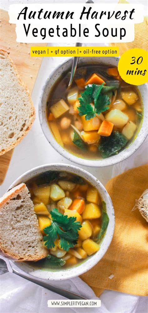 Autumn Vegetable Harvest Soup - SimpleFitVegan