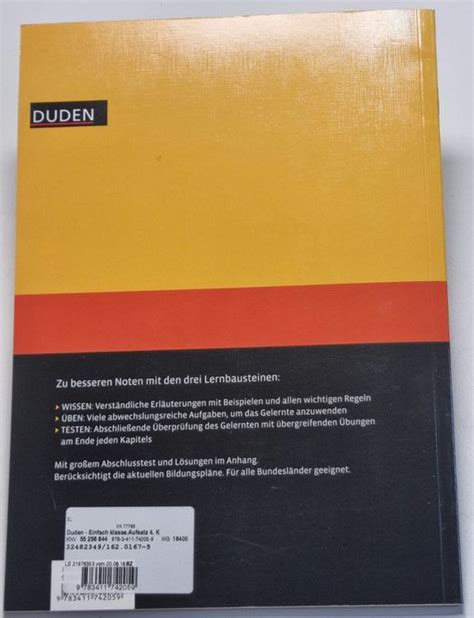 Aufsatz Training Lernbausteine 4 Klasse Deutsch Duden Kaufen Auf Ricardo