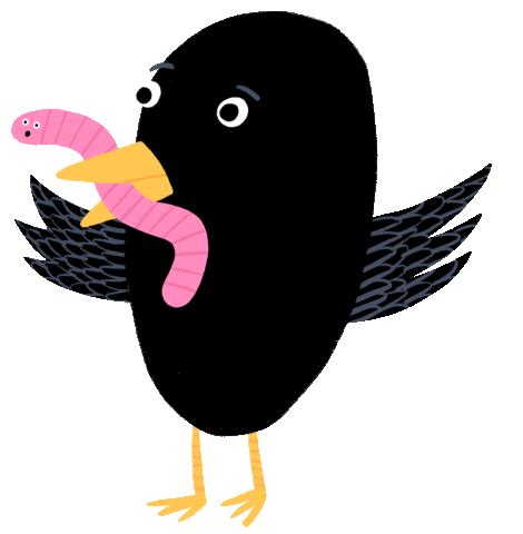 Early Bird Gets The Worm Clipart Cartoon