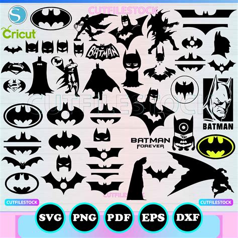 Batman SVG Bundle, Superhero Batman Svg Png, Silhouette, Cricut