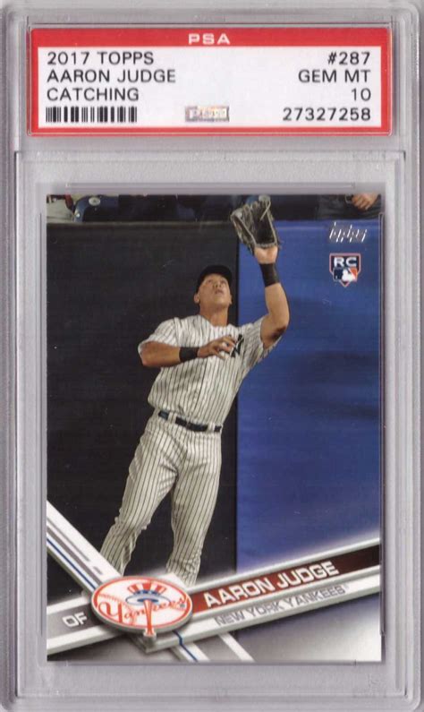 Aaron Judge Topps Rookie Card Graded Psa Gem Mint