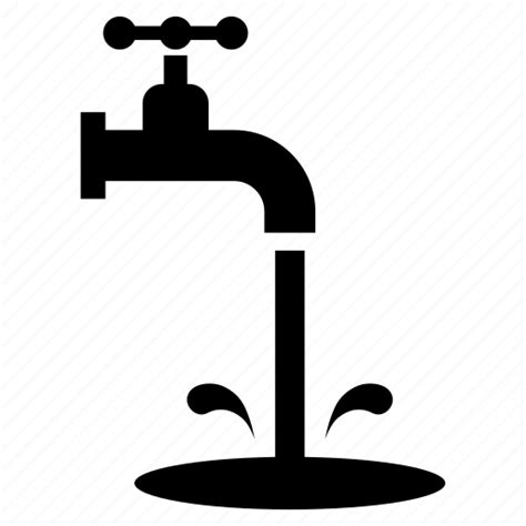 Drop Faucet Flowing Water Spill Tap Water Icon