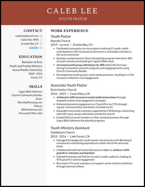 7 Pastor Resume Examples That Got The Job In 2024