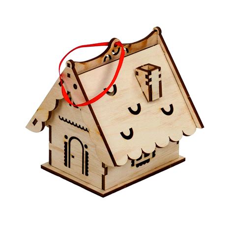 Decorative Wooden House Model Laser Cut Wooden House Svg File Etsy Canada