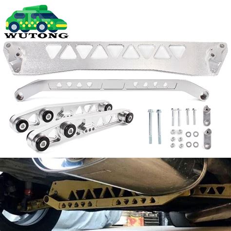 Rear Lower Control Arm Subframe Brace Tie Bar Kit For Honda Civic EG 92