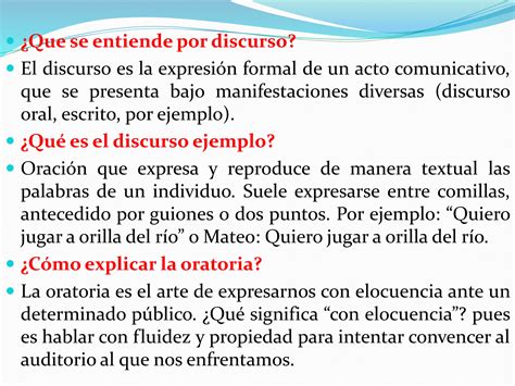 Diferencia Entre ORATORIA DISCURSO Para Estudiantes PPT