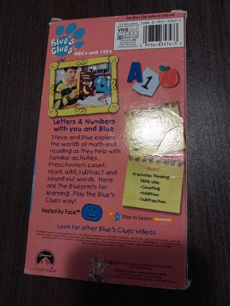 Blues Clues Abc S And S Vhs Nick Jr Nickelodeon Steve Orange