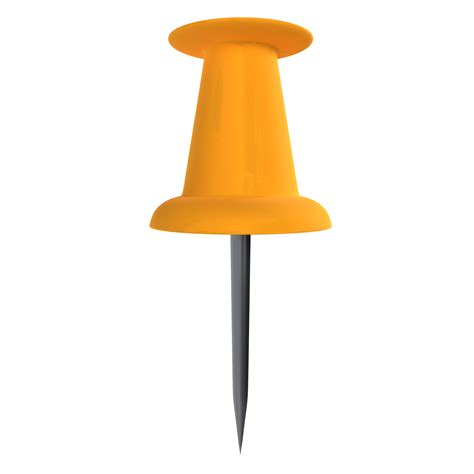 A Yellow Push Pin On A Transparent Background 42736431 Png