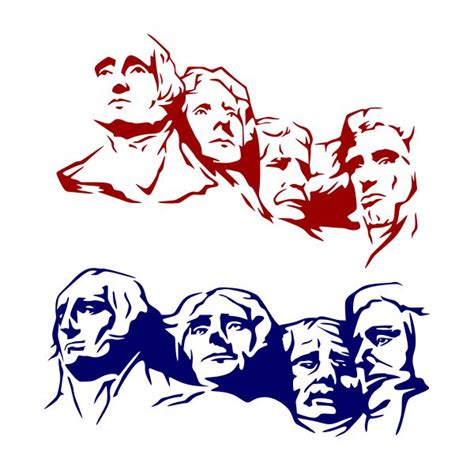 Mount Rushmore Silhouette at GetDrawings | Free download