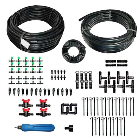 Kit d arrosage 50 m de tuyau de 16 avec goutteurs de 4L à 33 cm 25