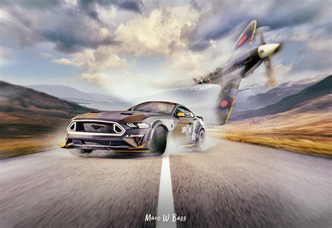 Marc W Bass Vaughn Gittin Jr Spitfire Inspired Mustang