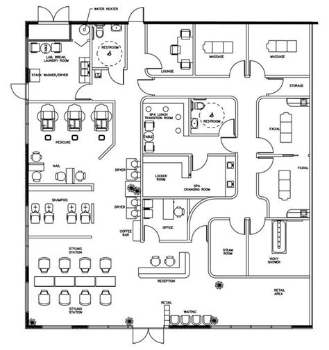 Beauty Salon Floor Plan Design Layout 3375 Square Foot Artofit