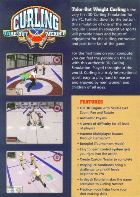 Curling Take Out Weight Pc Cd Rom Global Star Software 2002 Usa