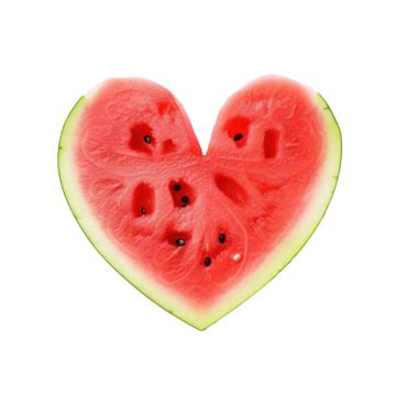 Watermelon Slice With A Heart Wedding And Valentine Day Concept