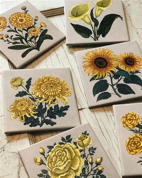 Yellow Rose Ceramic Tile