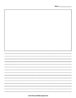 Download this printable writing paper with picture box and use it in you kindergarten class ...