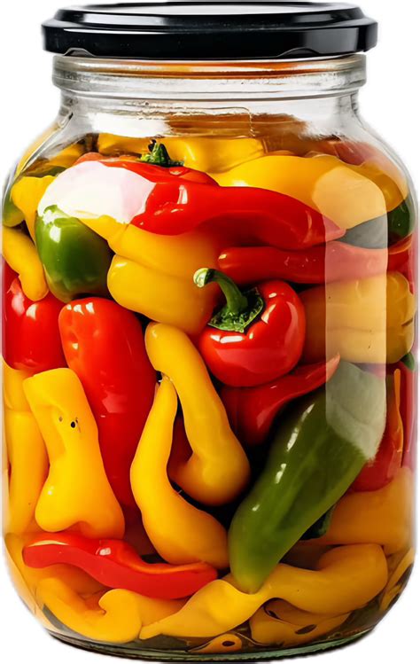 AI Generated Jar With Pickled Bell Peppers Png 37497461 PNG