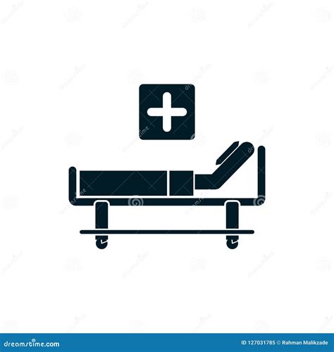 Hospital Bed Vector Drawing Icon Cartoondealer