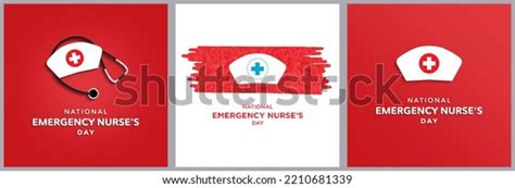 National Emergency Nurse Day Greeting Cards Stock Vector Royalty Free