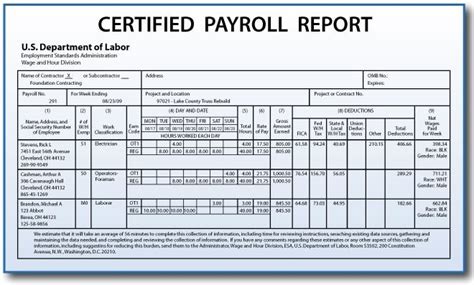 Certified Payroll Sample Master Of Template Document