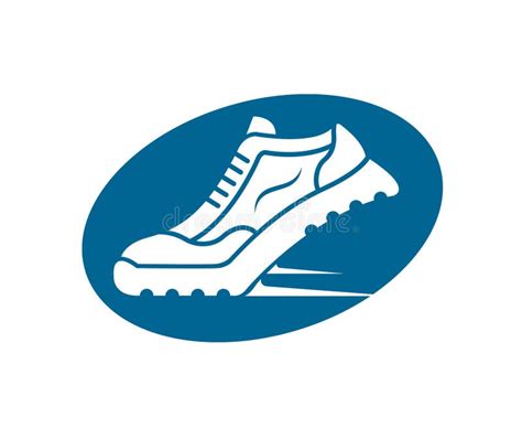 Vector Speeding Running Shoe Symbol Icon Or Logo Stock Vector