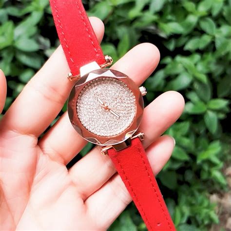 Nueva Moda De Se Oras Reloj De Diamantes De Imitaci N De Cuero De Las