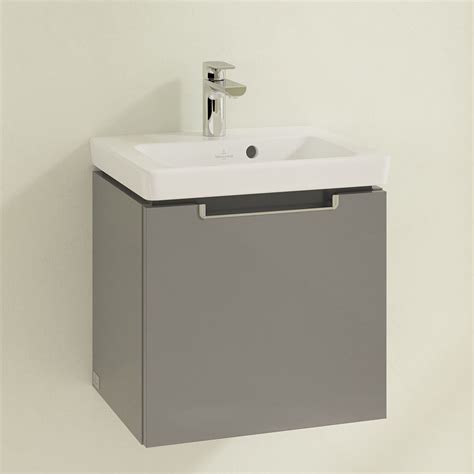 Villeroy And Boch Subway 20 Glossy Grey Wall Hung 1 Drawer Vanity Unit