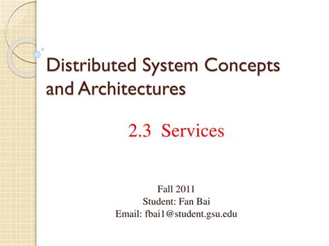 Ppt Distributed System Concepts And Architectures Powerpoint