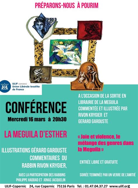 Conf Rence De L Ulif G Rard Garouste Et La Meguila D Esther Tribune