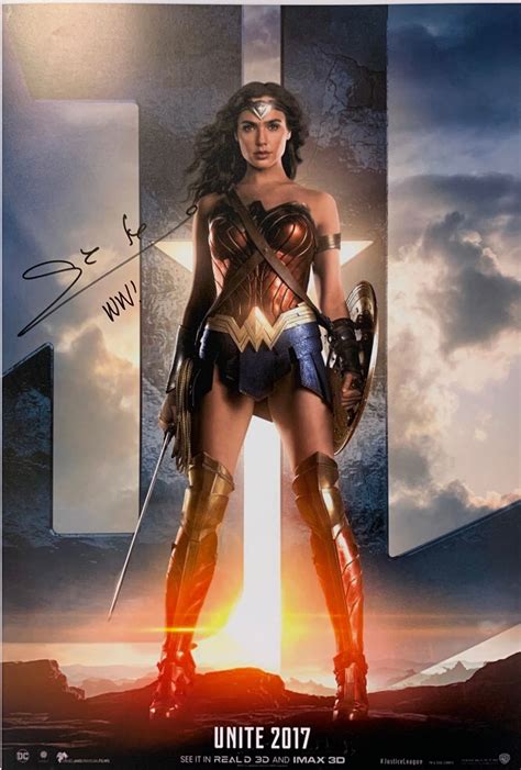 Gal Gadot Autograph Signed Wonder Woman Poster