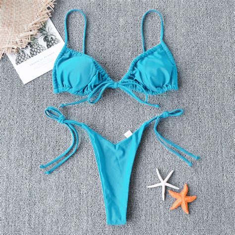 Sexy Micro Bikini 2021 Women Swimsuit Bandage Bikini Set Swimwear