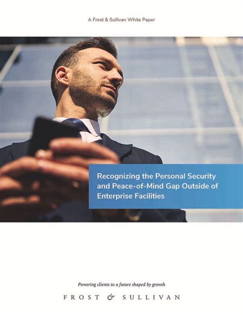 recognizing  personal security  peace  mind gap white paper