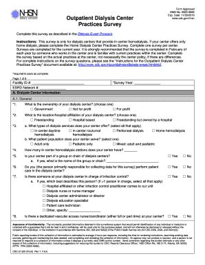 Fillable Online Cdc 57 500 Outpatient Dialysis Center Practices Survey