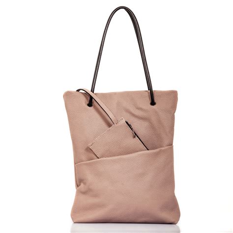 Materianuda Bolso Tote De Cuero Rosa Polvo Cinzia Rossi