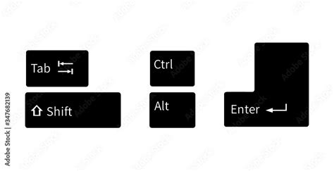 Keyboard Shortcut icon vector image on white background. (Shift key ...