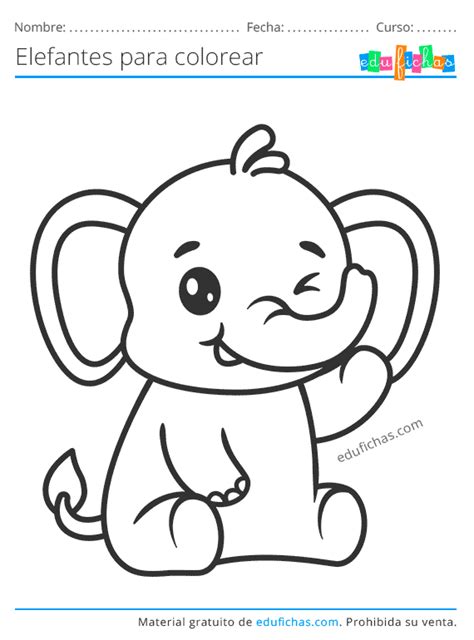 Dibujo Elefante Para Colorear E Imprimir