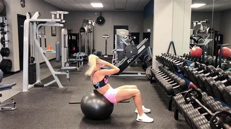 Stability Ball Ab Workout Youtube