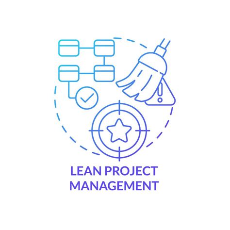 Lean Project Management Blue Gradient Concept Icon Increasing Efficiency Across Processes