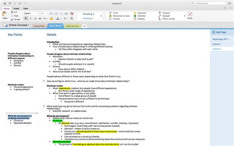 Cornell Notes Template Onenote | Free Resume Templates