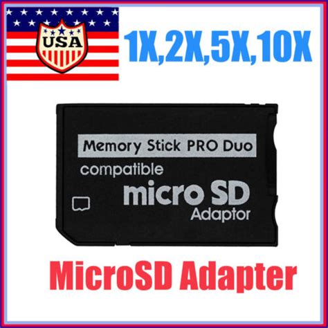 Memory Stick Pro Duo Adapter Converter Camera PSP Micro SD SDHC TF Card